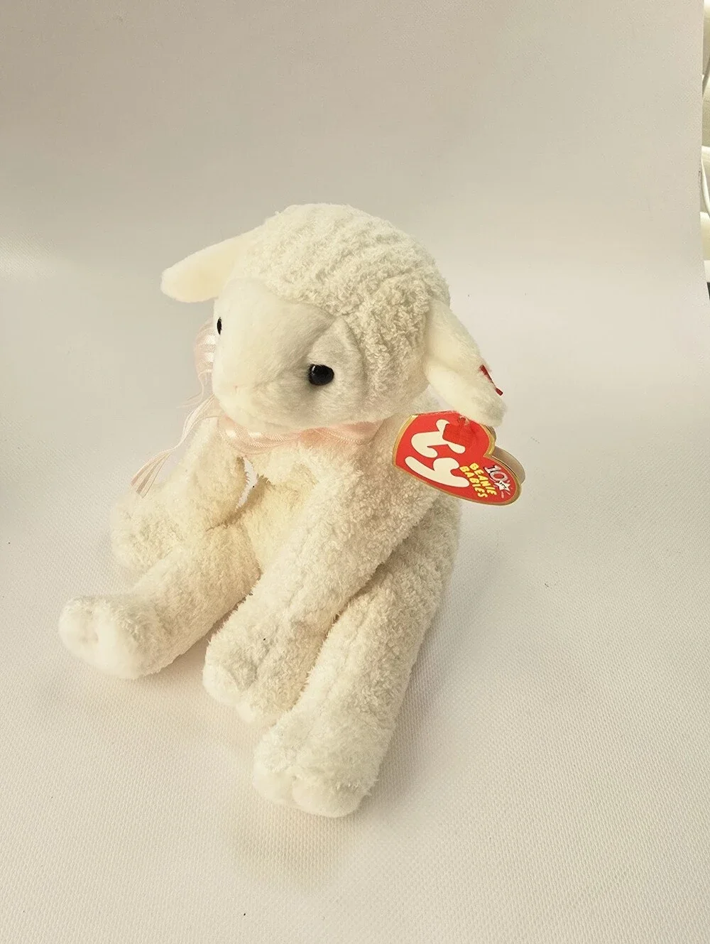 Ty Beanie Baby Lullaby Lamb 2002 Retired White Plush Original Tags